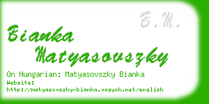 bianka matyasovszky business card